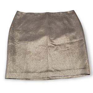 Ann Taylor Metallic Gold Colored Pencil Skirt Brand New w. Tags - Size 10 BNWT